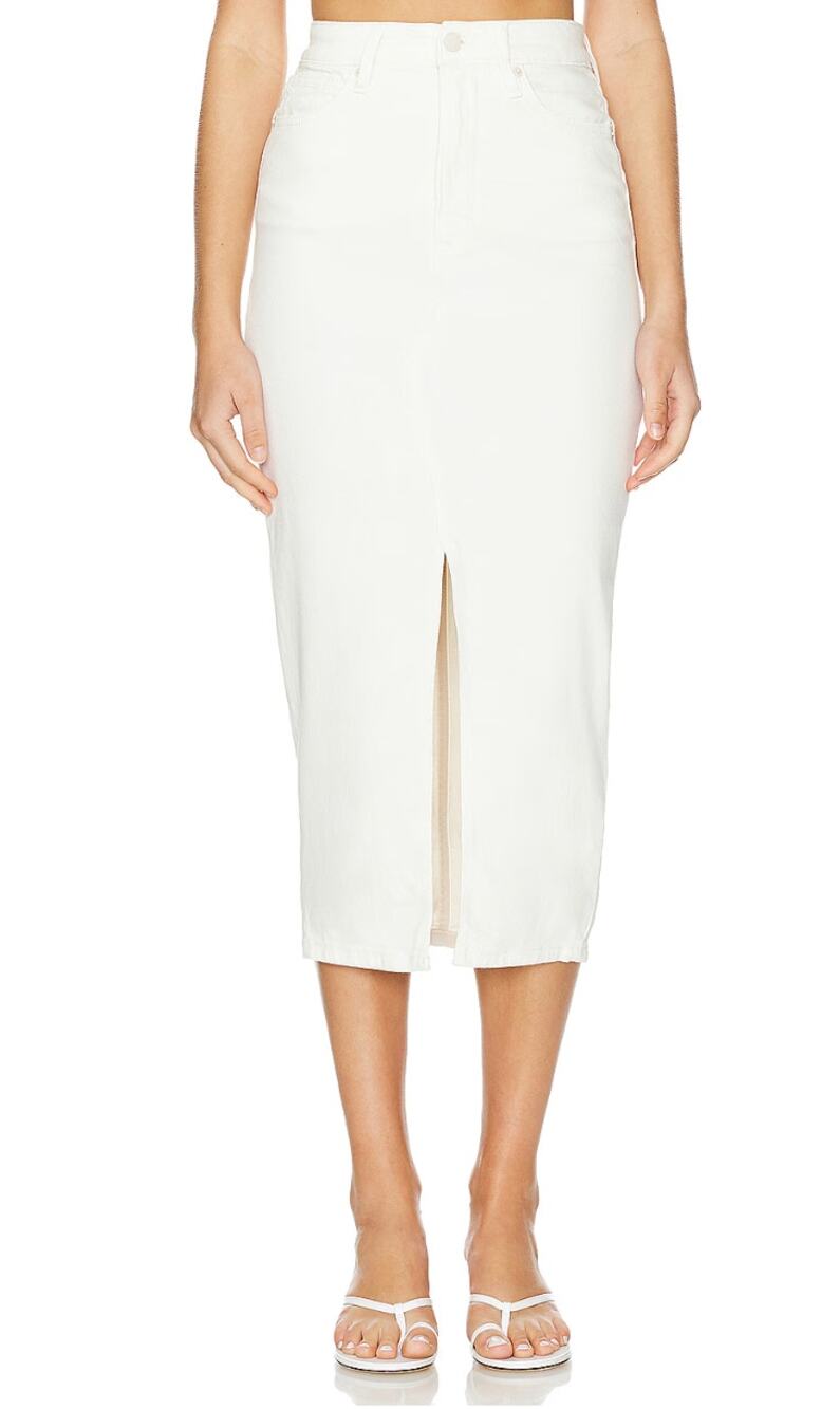 *GOOD AMERICAN Slit Front Midi Skirt Size 00/24 NWT